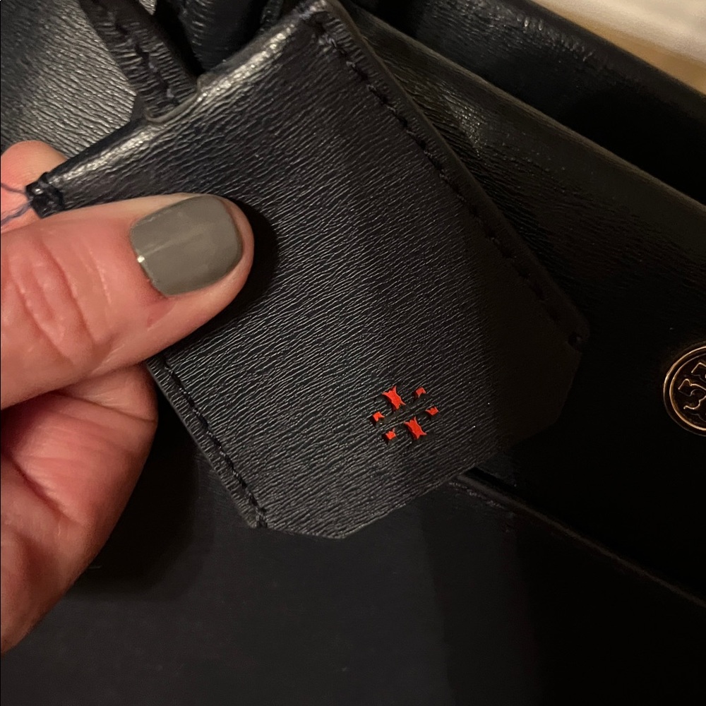 Tory Burch Black and Red Tote Bag - Picture 3 of 4